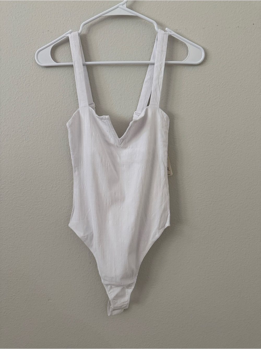 Free People White Ribbed Girls' One-Piece